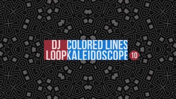 Colored Lines Kaleidoscope Dj Loop V10