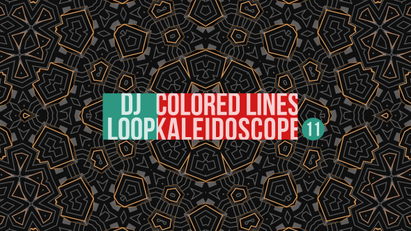 Colored Lines Kaleidoscope Dj Loop V11