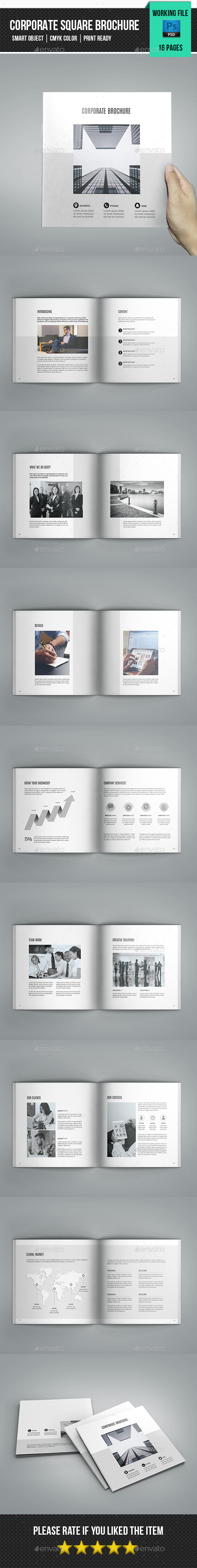 Minimal Corporate Square Brochure-V89 - Corporate Brochures