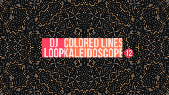 Colored Lines Kaleidoscope Dj Loop V12