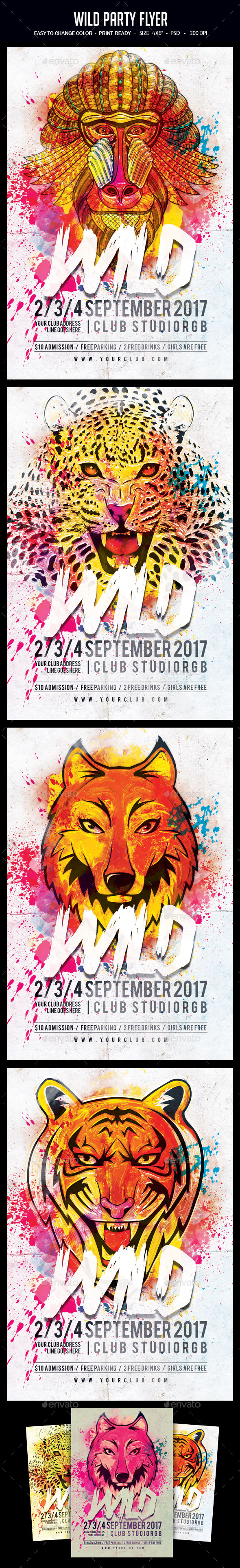 Wild Party Flyer - Clubs & Parties Events