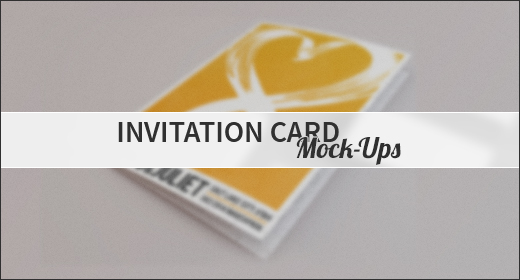 Invitation, Greeting Card Mock-Ups