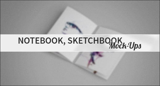 Notebook, Sketchbook Mock-Ups