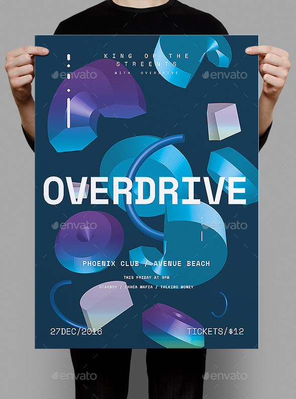 Overdrive Poster / Flyer - Clubs & Parties Events