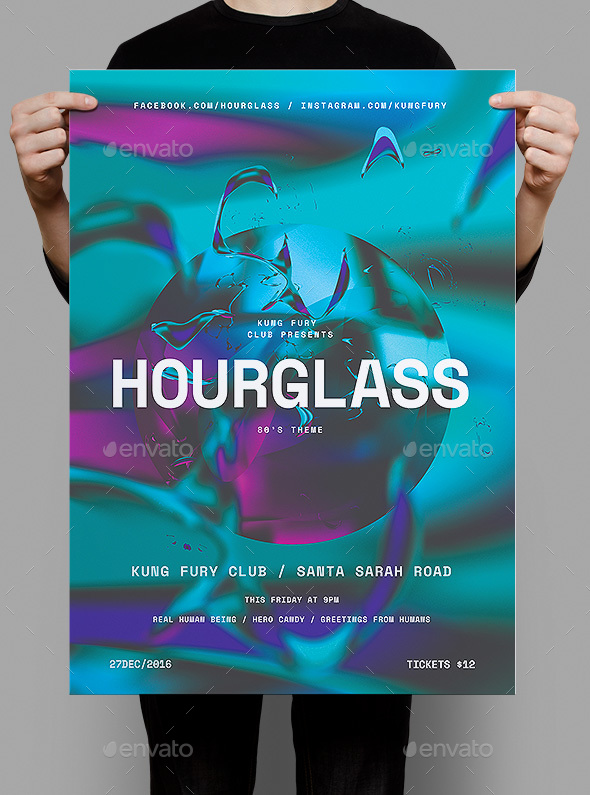 Hourglass Poster / Flyer - Clubs & Parties Events
