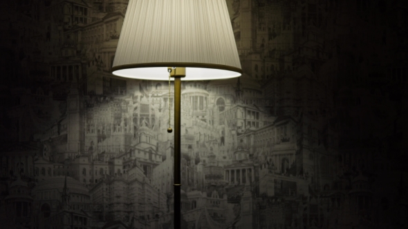 Man's Hand Turn Off the Lamp