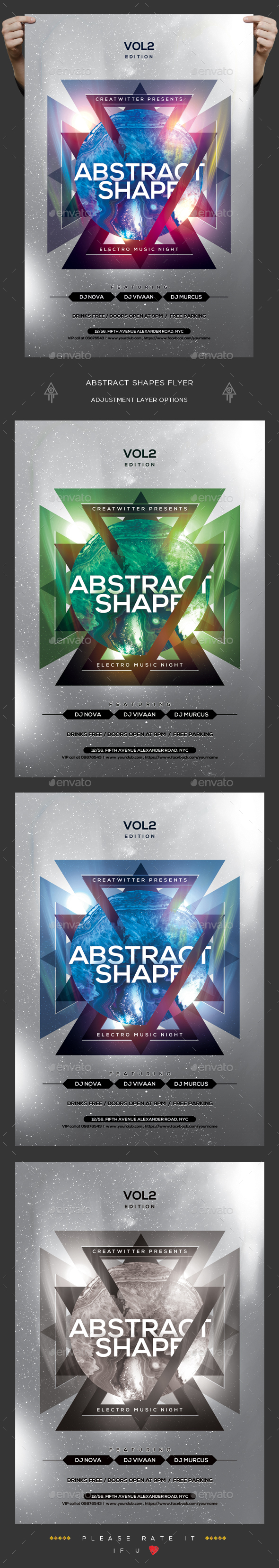 Abstract Shapes Flyer - Clubs & Parties Events