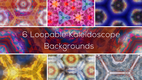 6 Loopable Kaleidoscope Backgrounds