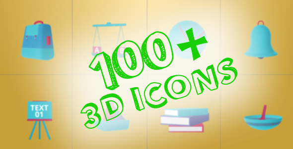 100 Animated 3D - VideoHive 19299084