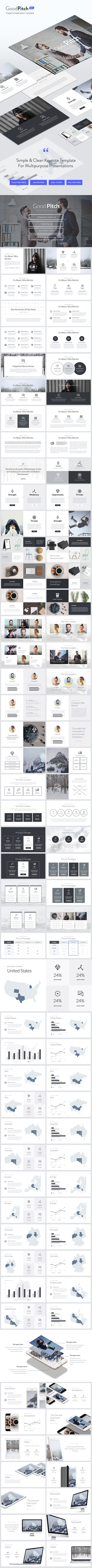 Good Pitch - Elegant Keynote Template - Keynote Templates Presentation Templates