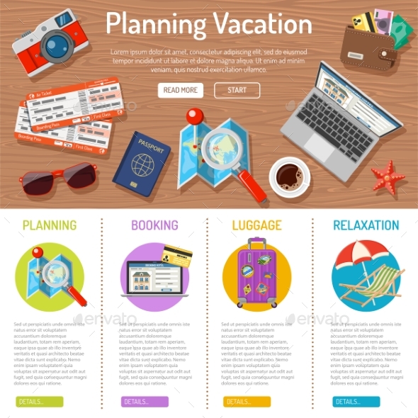 Planning Vacation Infographics - Travel Conceptual