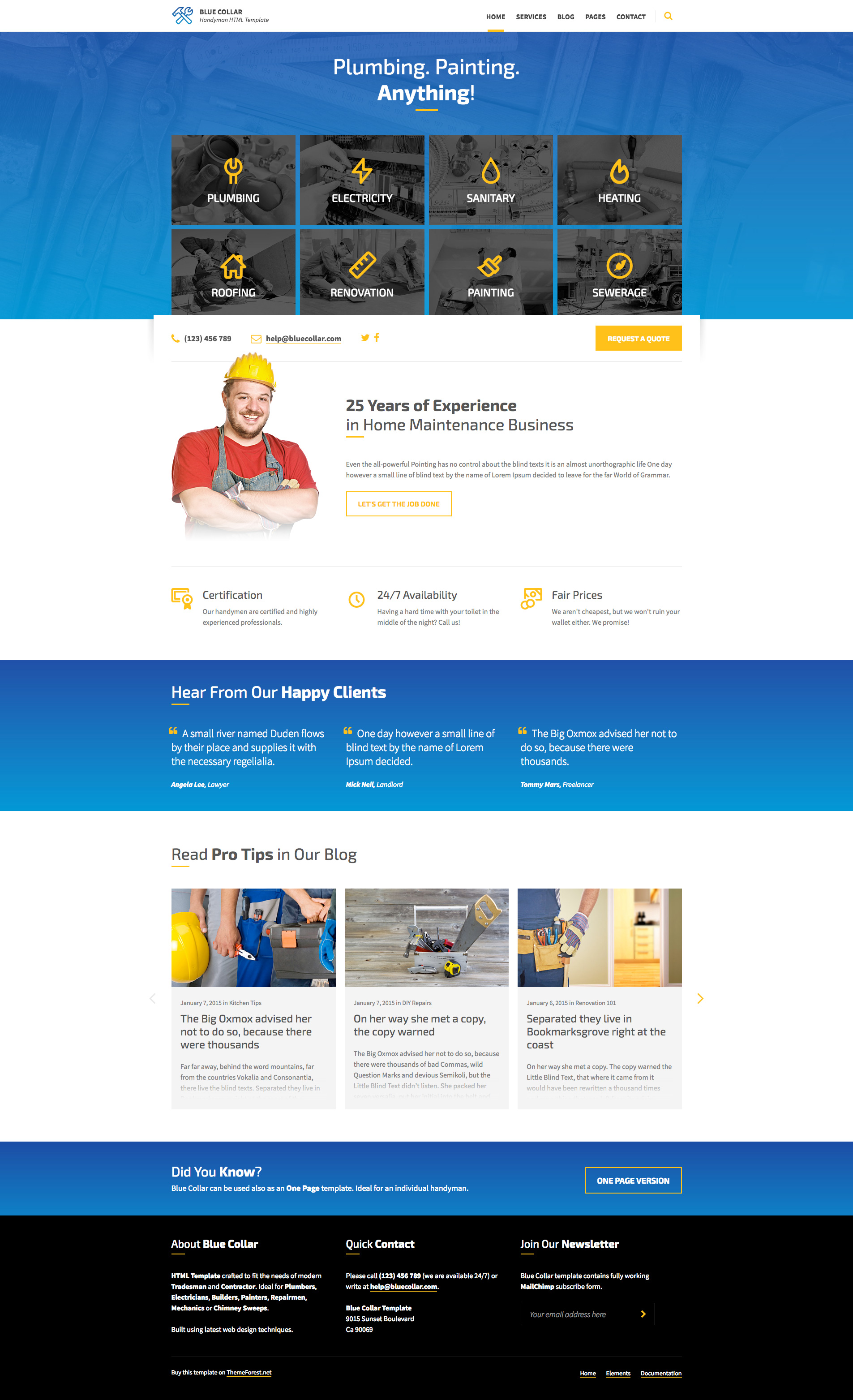  Handyman Website Templates Free Download Printable Templates