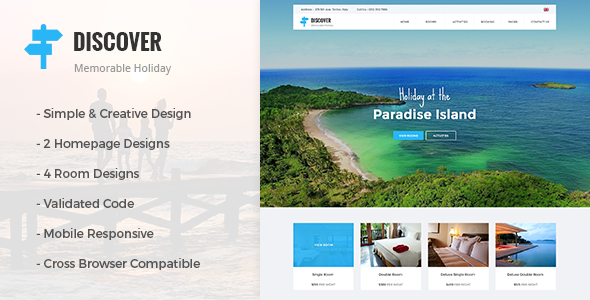 DISCOVER Location - Beach, Holidays, Hotel & Resort Responsive Theme - Miscellaneous WordPress