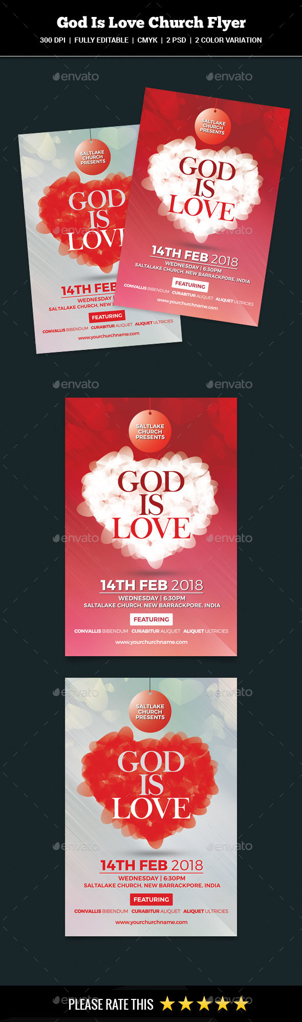 God Is Love Flyer - Church Flyers