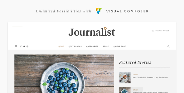 Journalist - WordPress Blog & Magazine Theme - News / Editorial Blog / Magazine