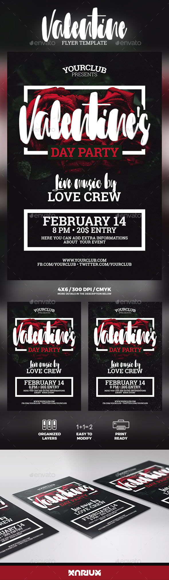 Valentine's Day Party Flyer - Events Flyers