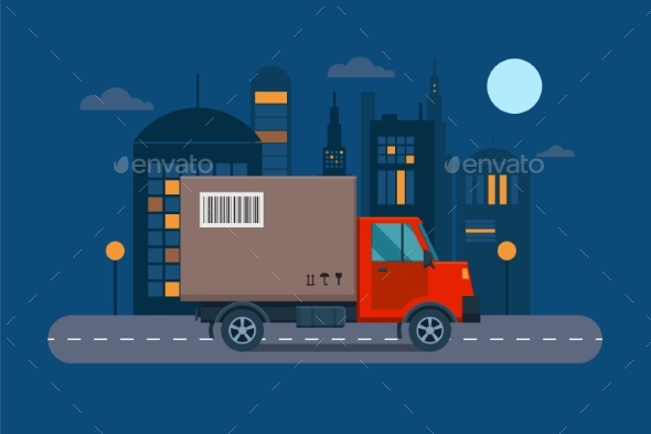 Delivery Transport Cargo Logistic Vector - Backgrounds Decorative