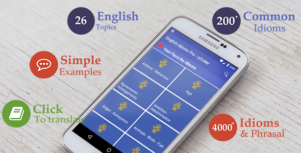 English Idioms - Android education app - CodeCanyon Item for Sale