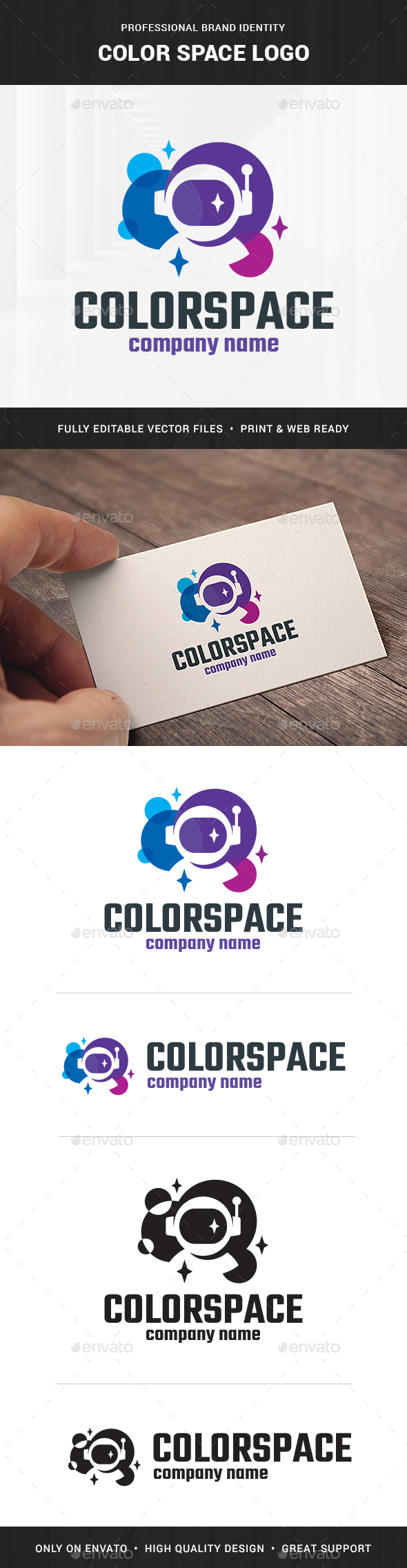 Color Space Logo Template - Objects Logo Templates