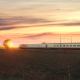 Passing Train Against Sunset - VideoHive Item for Sale