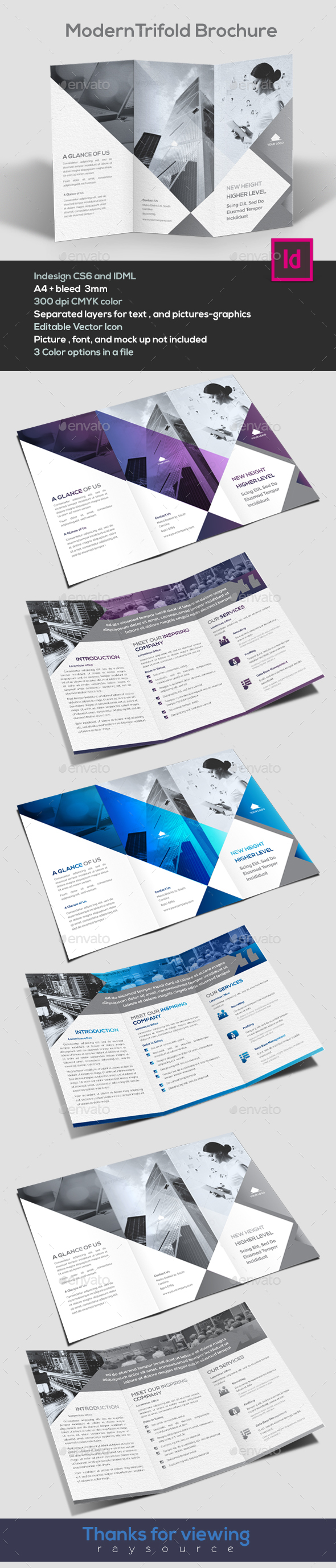 Modern Trifold brochure - Corporate Brochures
