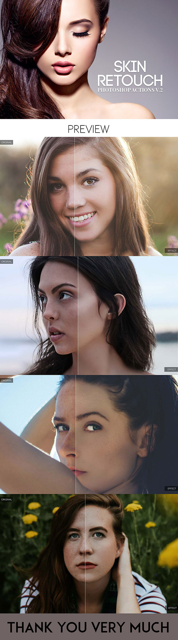 Skin Retouch Photoshop Actions Kit V.2 - Photo Effects Actions