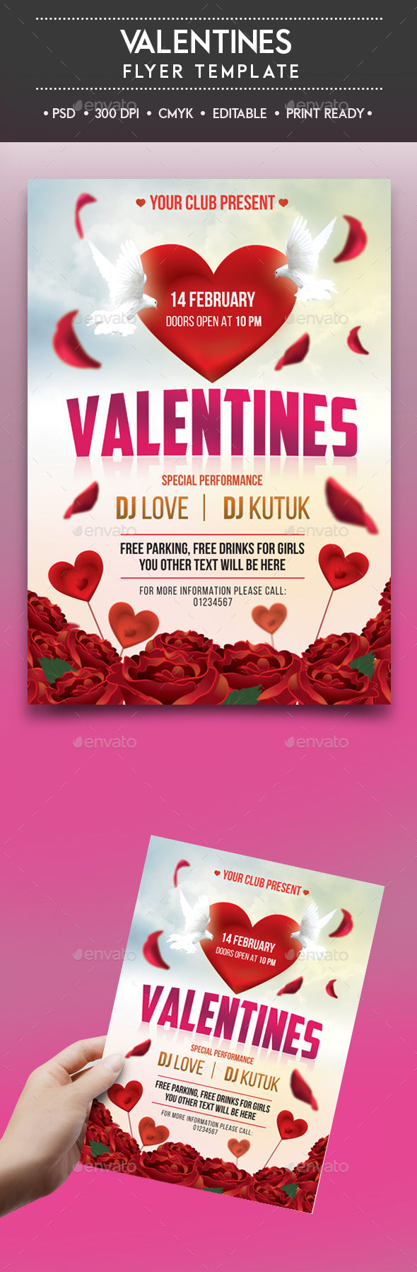 Valentines Flyer Template