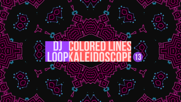 Colored Lines Kaleidoscope Dj Loop V13