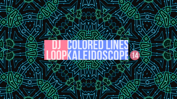 Colored Lines Kaleidoscope Dj Loop V14