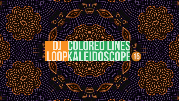 Colored Lines Kaleidoscope Dj Loop V15
