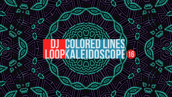 Colored Lines Kaleidoscope Dj Loop V16