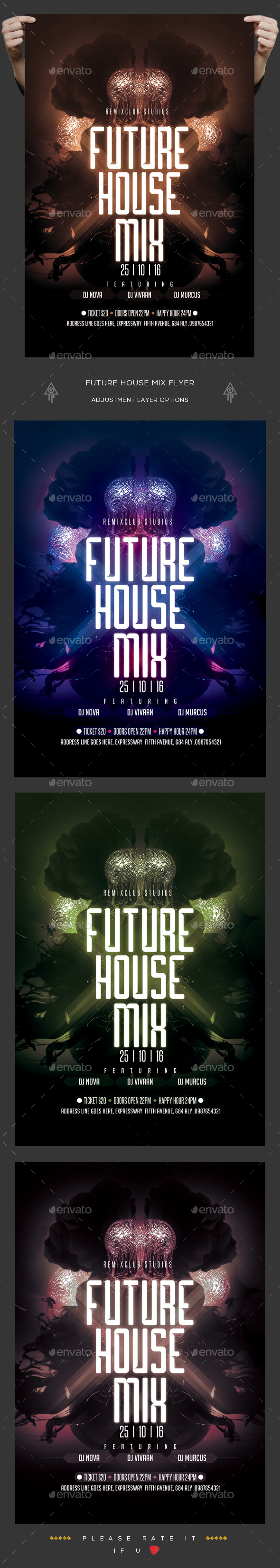Future House Mix Flyer - Clubs & Parties Events