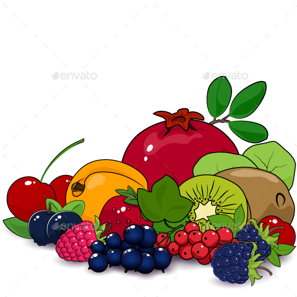 Summer Fruits and Berries - Food Objects