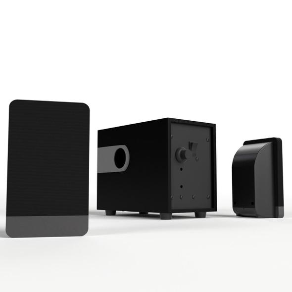 Computer Speakers (Satellite and Woofer) - 3DOcean Item for Sale