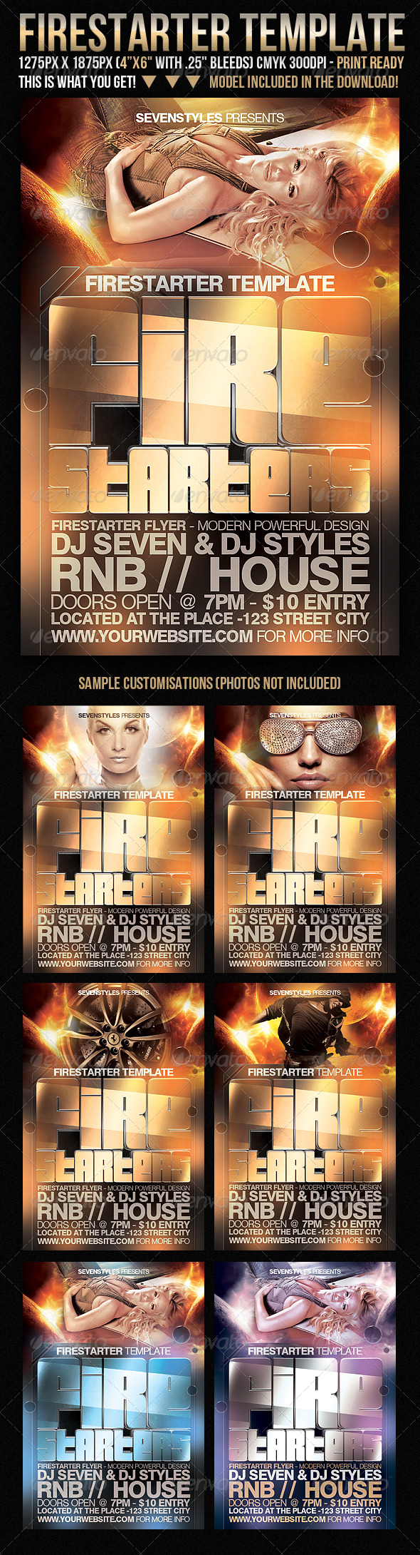 FireStarter Flyer Template - Clubs & Parties Events