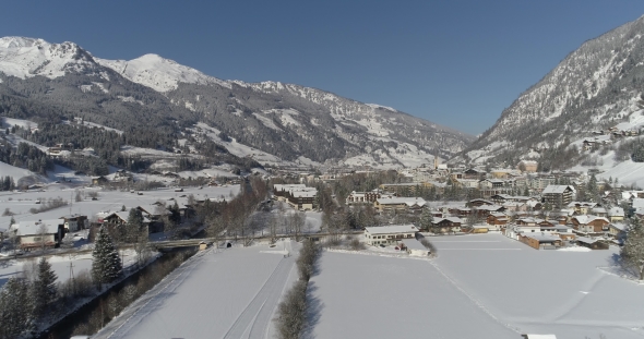 Aerial View of Small Austrian Town