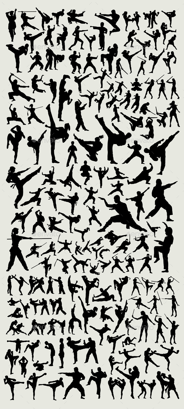 100+ Martial Arts Silhouette - Sports/Activity Conceptual