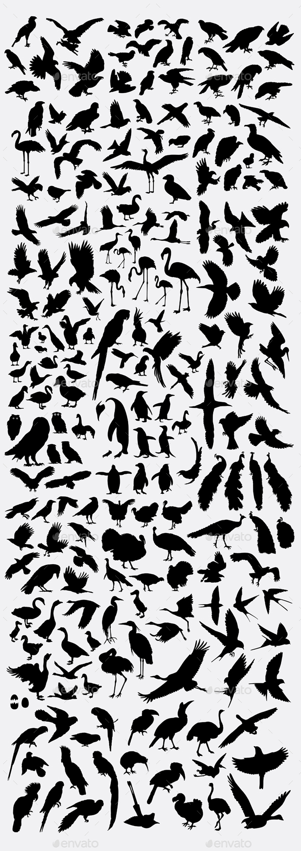 100+ Birds Silhouette - Animals Characters