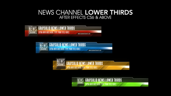 News Channel Lower Thirds