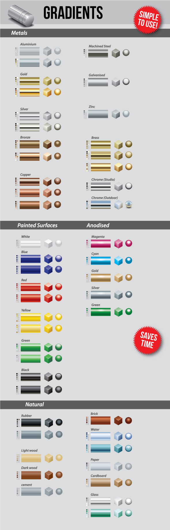 Illustrator Gradients - Textures / Fills / Patterns Illustrator