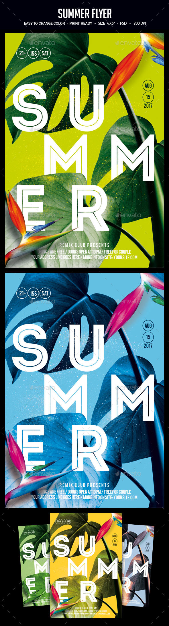 Summer Flyer - Clubs & Parties Events