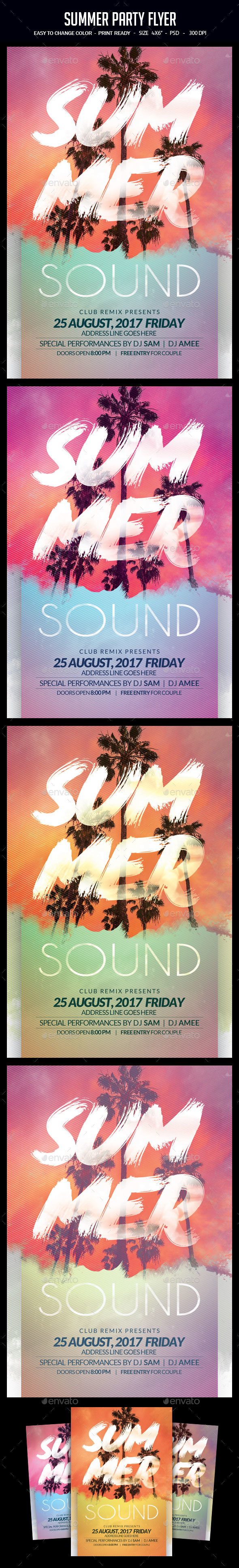 Summer Party Flyer - Clubs & Parties Events