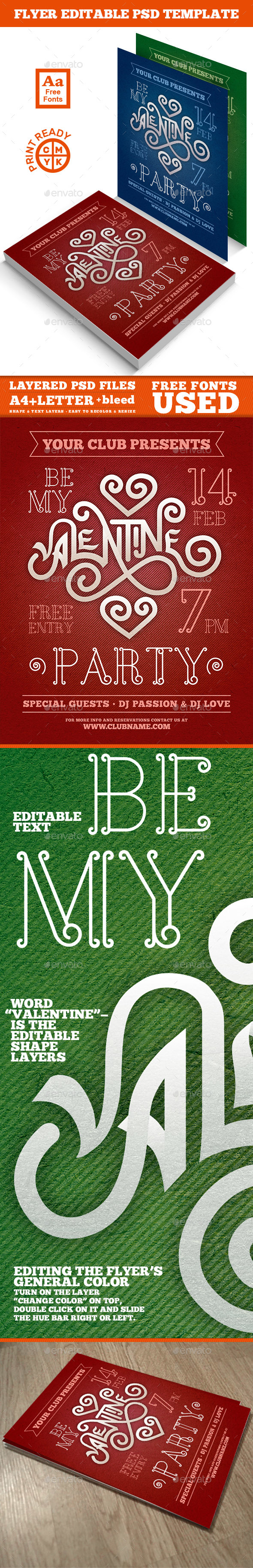 Valentine Flyer PSD - Events Flyers