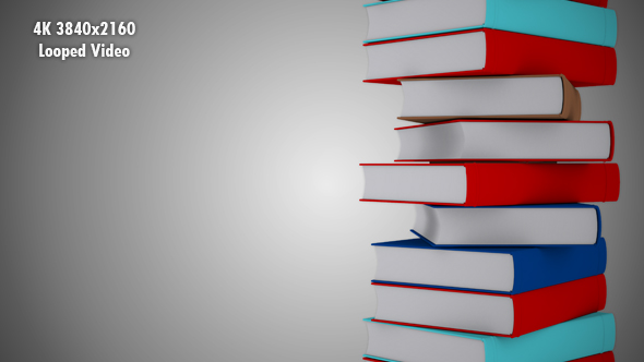 A Stack of Books - Background 2 by karakos | VideoHive