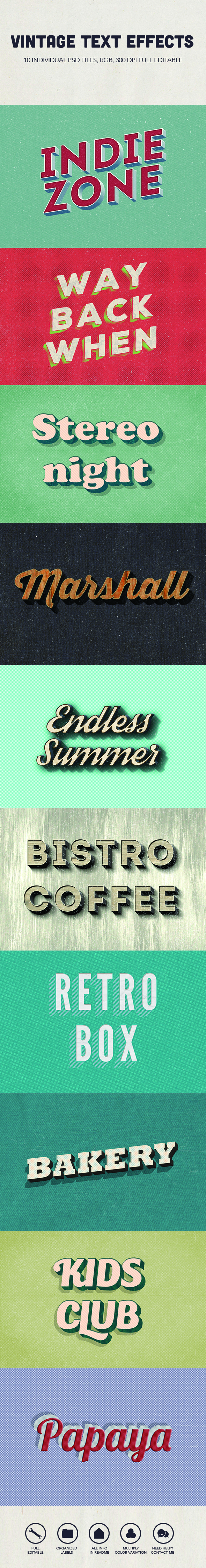 Retro Text Effect vol 2 - Text Effects Actions