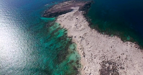 Beautiful View of Blue Beach Elafonissi at Crete