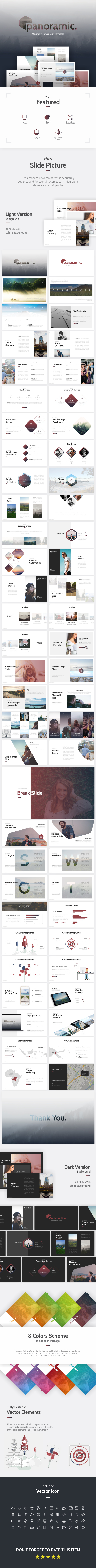 Panoramic Presentation Template - Business PowerPoint Templates