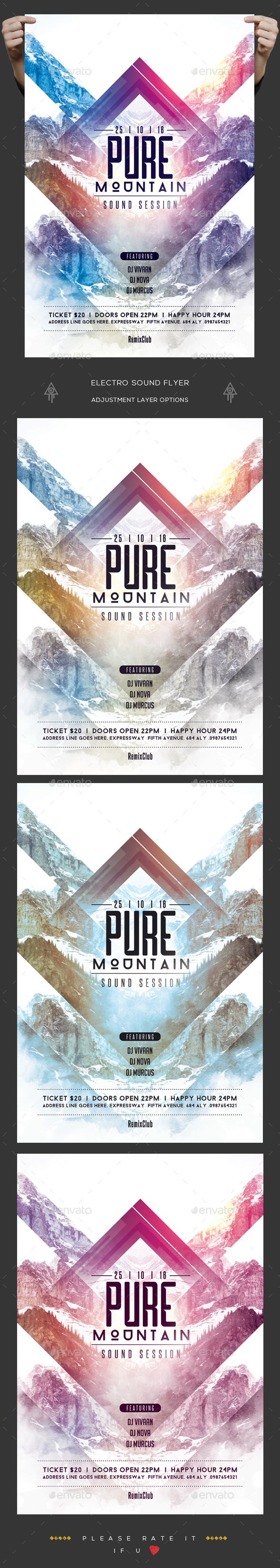 Pure Sound Session Flyer - Clubs & Parties Events