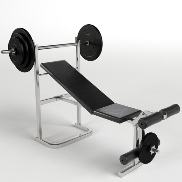 Gym Equipment - Bench Weight - 3DOcean Item for Sale