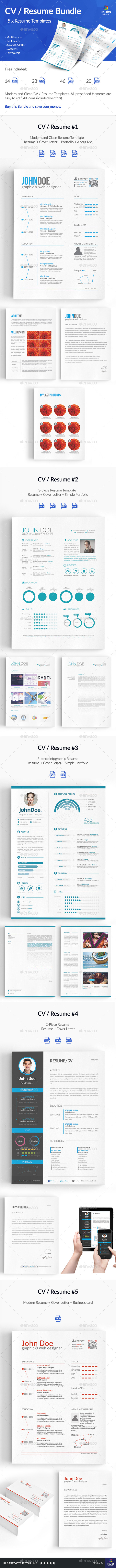 5 x Resume / CV - Resumes Stationery